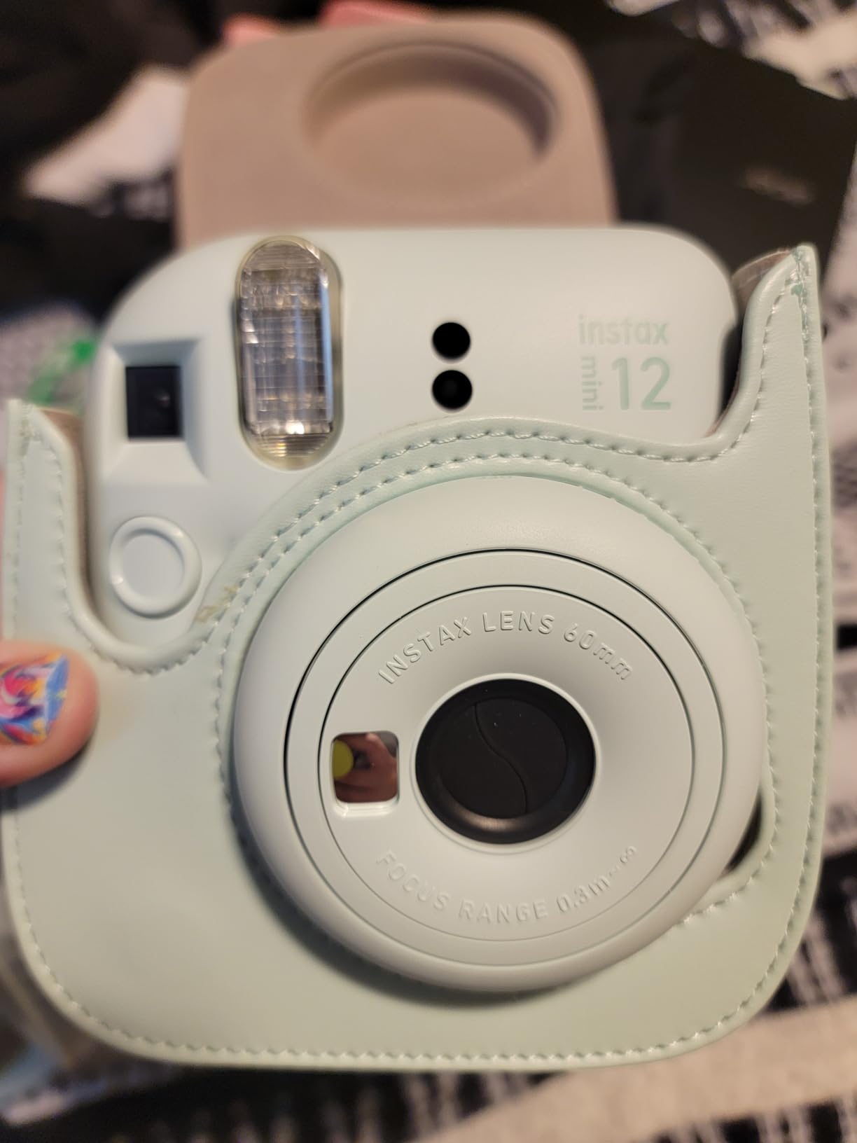 Fujifilm Instax Mini 12 Instant Film Camera Pastel Blue, Fujifilm Instax Mini Twin Pack Instant Film 20 Prints, Protective Case, Gift Bundle customer photo 1