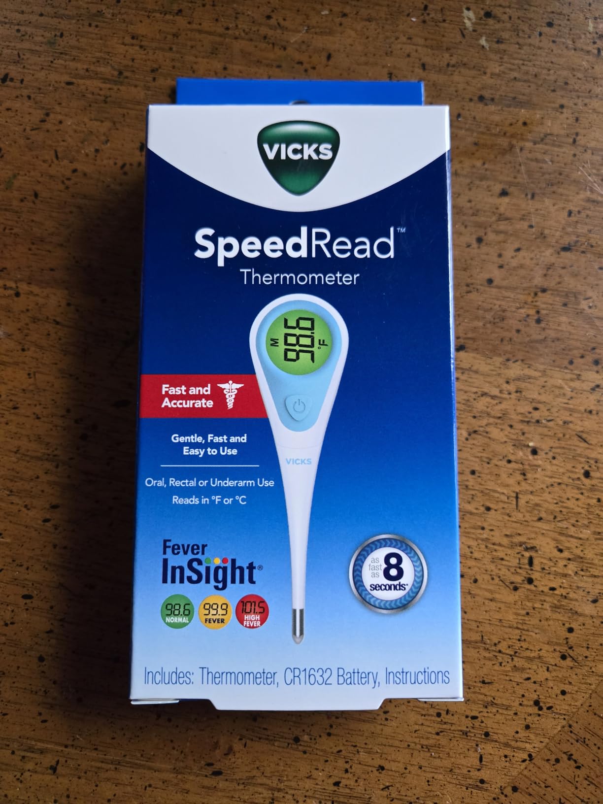 Vicks SpeedRead Digital Thermometer for Baby, Kids & Adults | Color-Coded Readings in 8 seconds, Oral, Baby Rectal Thermometer or Under The Arm, Water Resistant customer photo 2