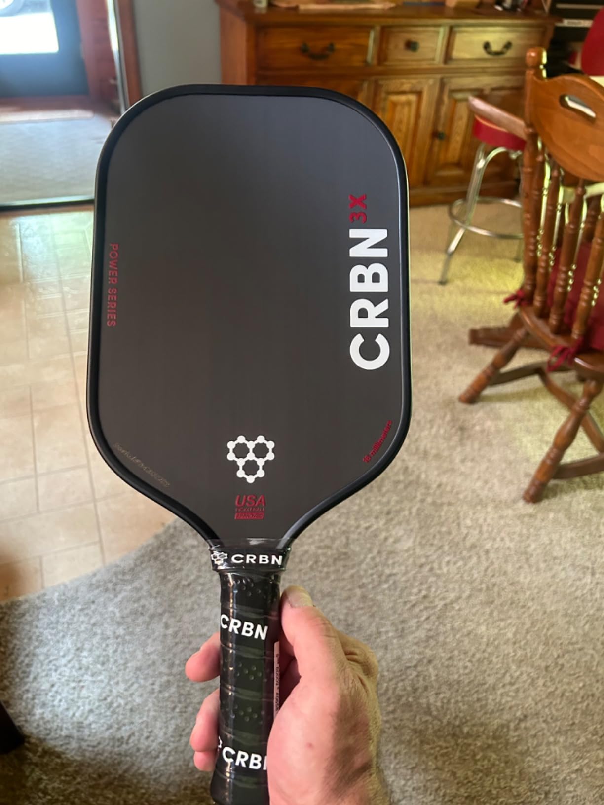 CRBN Pickleball - X Series Power Paddle | Carbon Fiber Pickleball Paddle with Foam Injected Edges for Expanded Sweet Spot customer photo 1