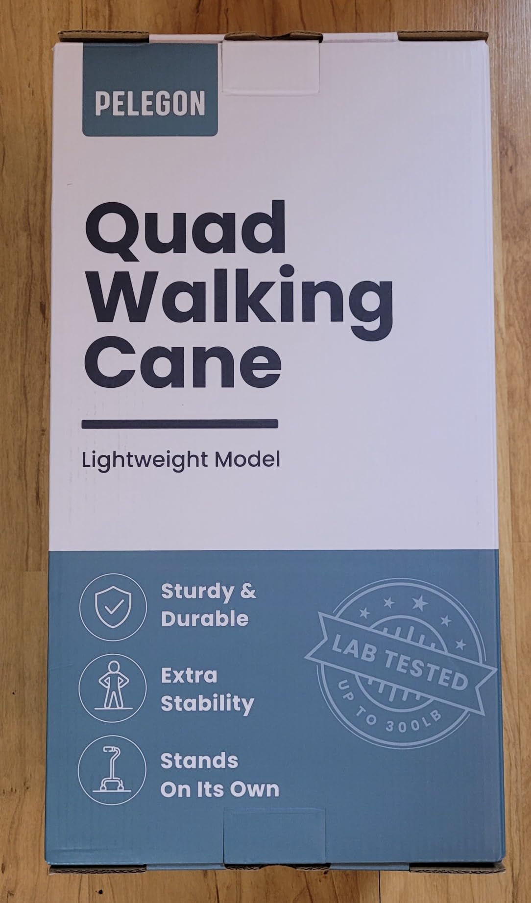 PELEGON Quad Cane (300 lb) - Adjustable Walking Cane with A Large 4 Pronged Base for Extra Balance & Stability, Walking Canes for Seniors, Walking Cane for Men & Women, Walking Sticks customer photo 2