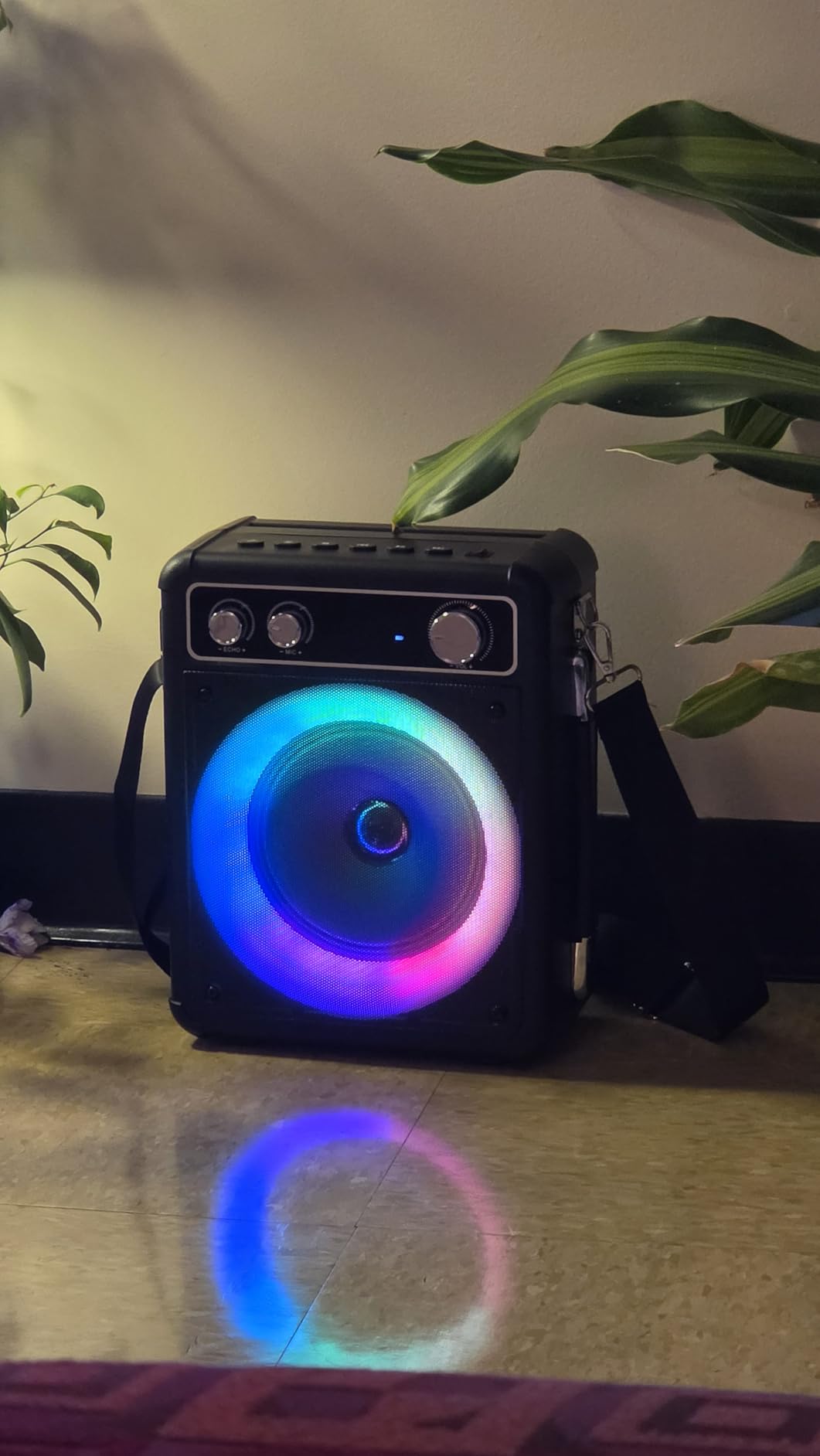 VOSOCO Karaoke Machine with 2 Wireless Microphones, Portable Bluetooth Speaker for Adults Kids, PA Systems Support TWS Echo Adjust TF USB AUX for Home Party Outdoor Travel customer photo 1