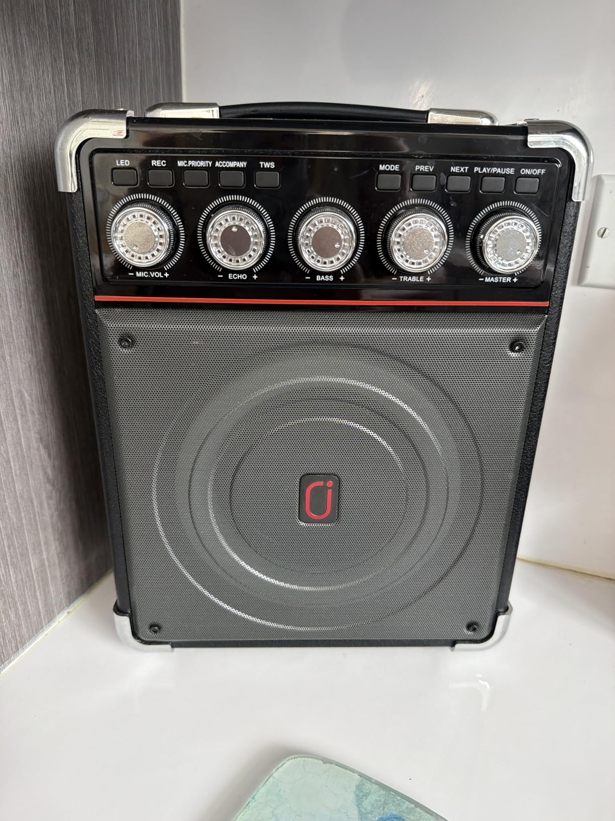 Karaoke Machine with 2 Wireless Microphones, Big Bluetooth Party Speaker with 500W Peak Power for Adults, PA System with Rolling Wheels and Trolley, Perfect for Outdoor, Home Party, Gatherings customer photo 2
