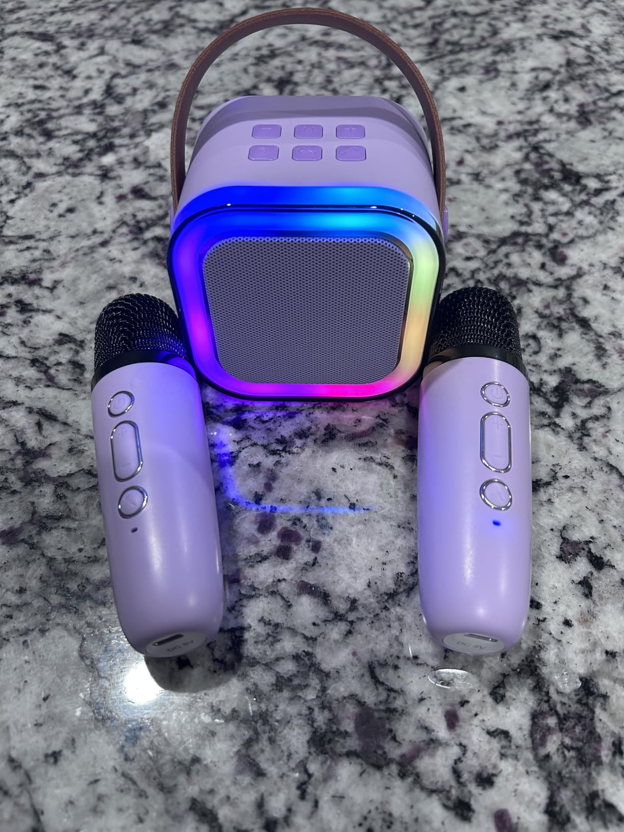 IROO Mini Karaoke Machine for Kids, 2026 TOP Toys Birthday Gifts Ideas for Girls Ages 4, 5, 6, 7, 8, 9, 10, 12+ Years Old, Portable MP3 Player with 2 Wireless Mics for Family Home Party customer photo 1