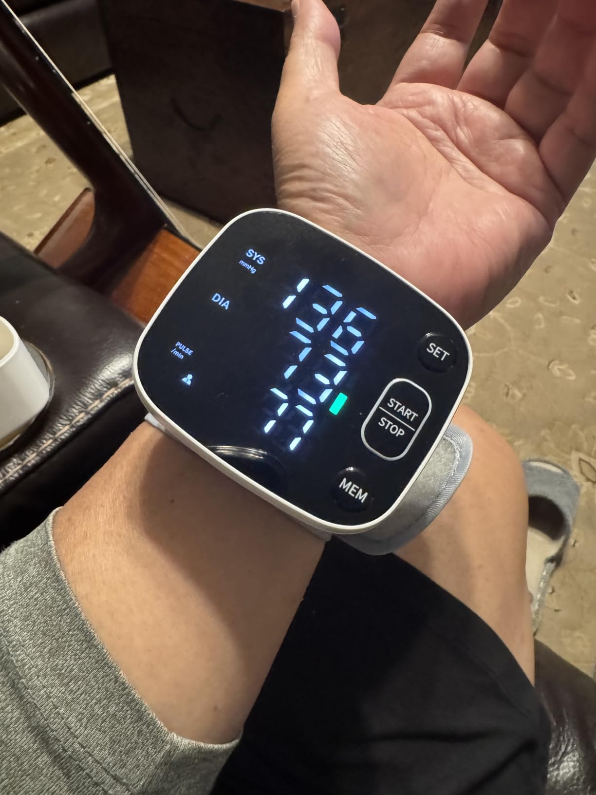Oklar Wrist Blood Pressure Monitor, FDA Cleared Rechargeable Blood Pressure Machine with Adjustable Cuff (4.92-8.46 Inches), 240 Reading Memory for 2 Users, Voice Broadcast, Storage Case Included customer photo 2