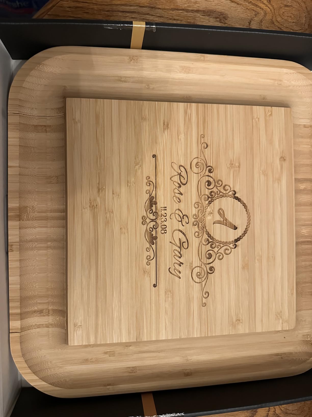 Charcuterie Boards Gift Set - Large Bamboo Cheese Board with Serving Tray, Knives and Bowls for Meat, Cheese and Crackers, for Mom, Housewarming, Wedding, Birthday Gifts for Women customer photo 2