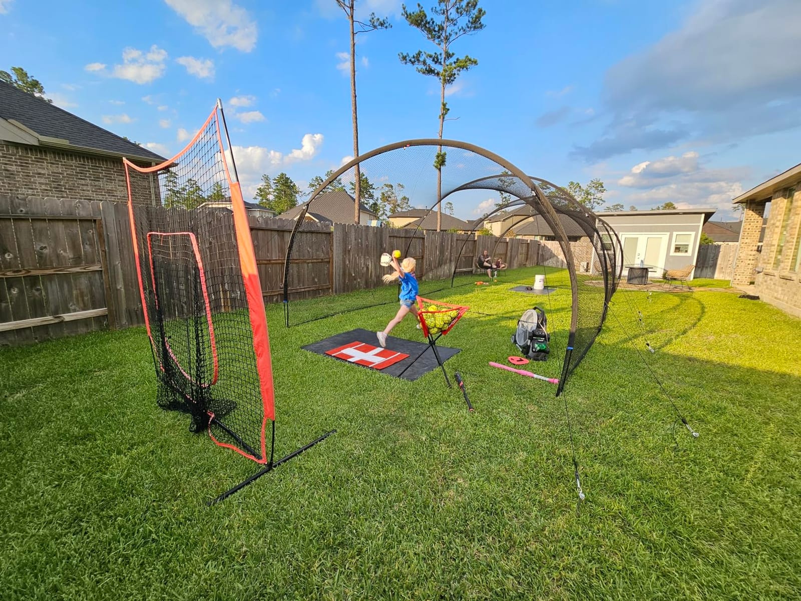 ORIENGEAR Baseball Batting Cage for Backyard, 20 x 13 x 9 ft, Fully Enclosed Hitting Cage, Baseball and Softball Training Cages customer photo 2