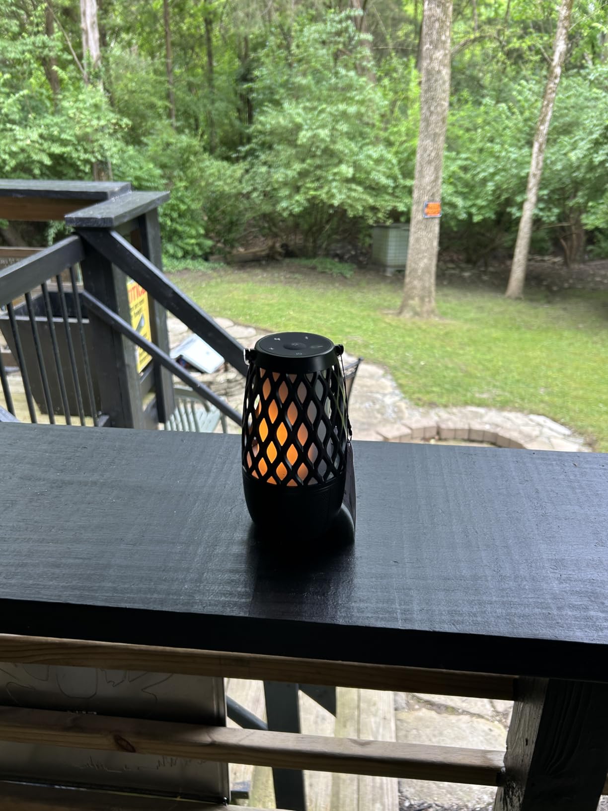 Outdoor Speakers with Ligths Gifts for Men Multi-Sync up to 100 Speakers | IPX5 Waterproof, HD Stereo Sound, Auto-Pairing, House Warming Gifts, Lanterns for Camp|Patio|Pool|Yard, Cool Stuff customer photo 2