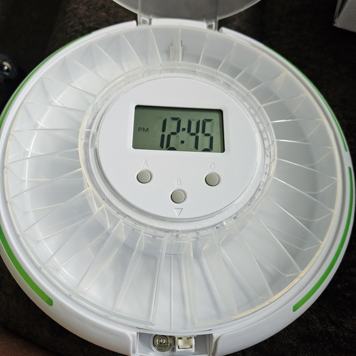 Automatic Pill Dispenser with Safety Lock for Seniors, Dementia | Light & Sound Alarm, 28-Day Electronic Medication Dispenser Up to 6 Times/Day, Easy Read Display, Clear Lid customer photo 1