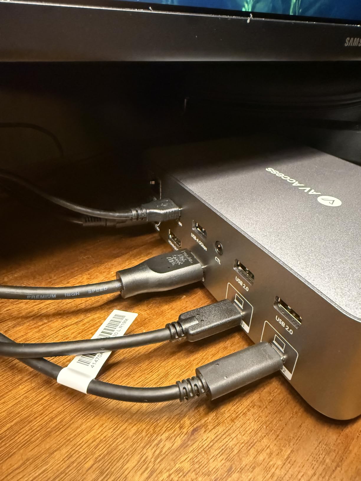 AV Access KVM Switch Dock 2 Monitors 2 Laptops, 4K KVM Switch Dual Monitor | 2 USB C MST Ports, 60W PD for Each PC, 1G Ethernet, EDID Emulation, 2K@144Hz,1080P@240Hz,Plug& Play, Ideal for Home Office customer photo 2