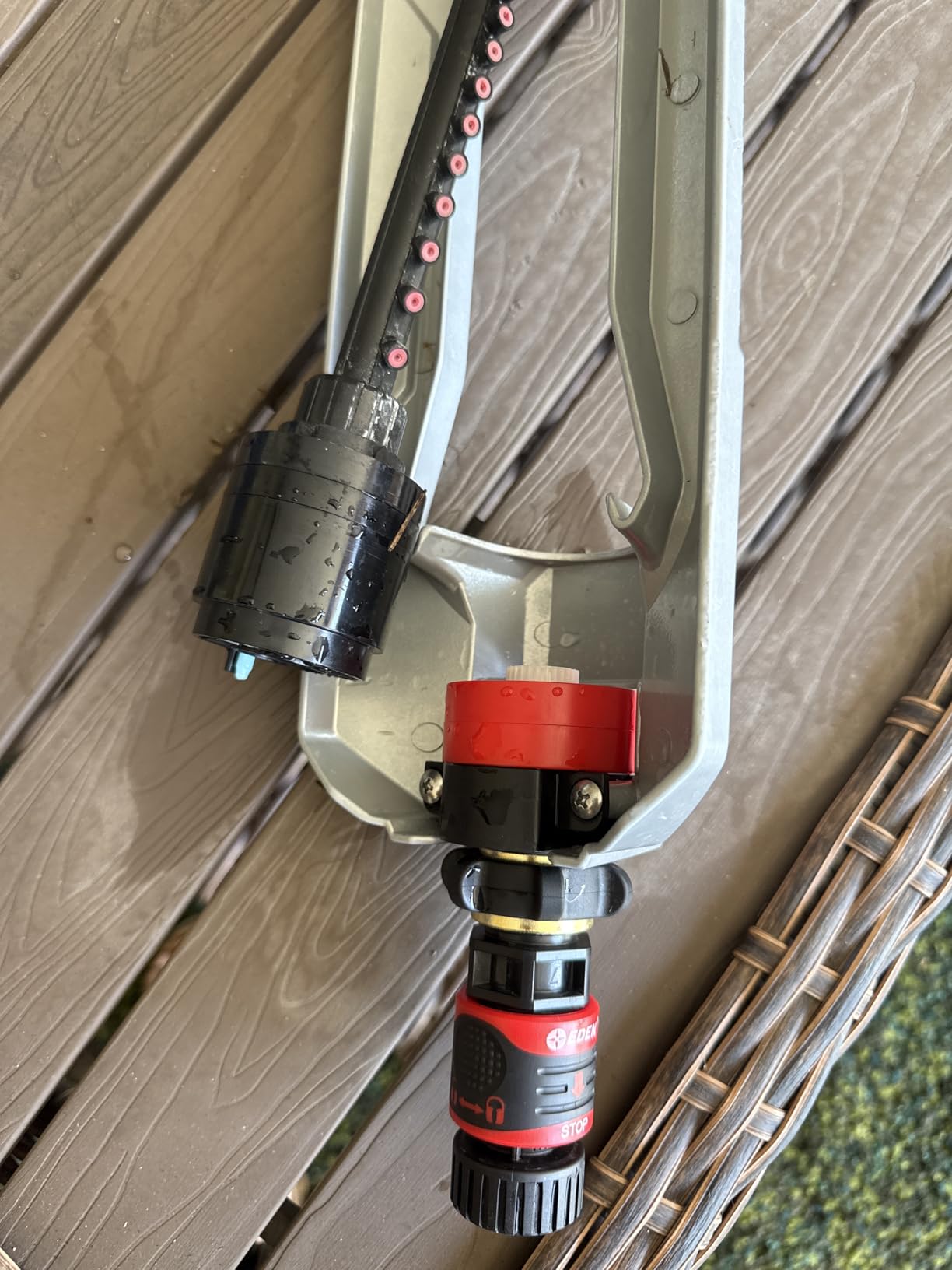 Eden 94110 Heavy-Duty Metal Oscillating Sprinkler | Covers Up to 3,315 sq. ft., 18 Precision Nozzles, Adjustable Range, Turbo Drive Motor, Quick Connect Bundle customer photo 1