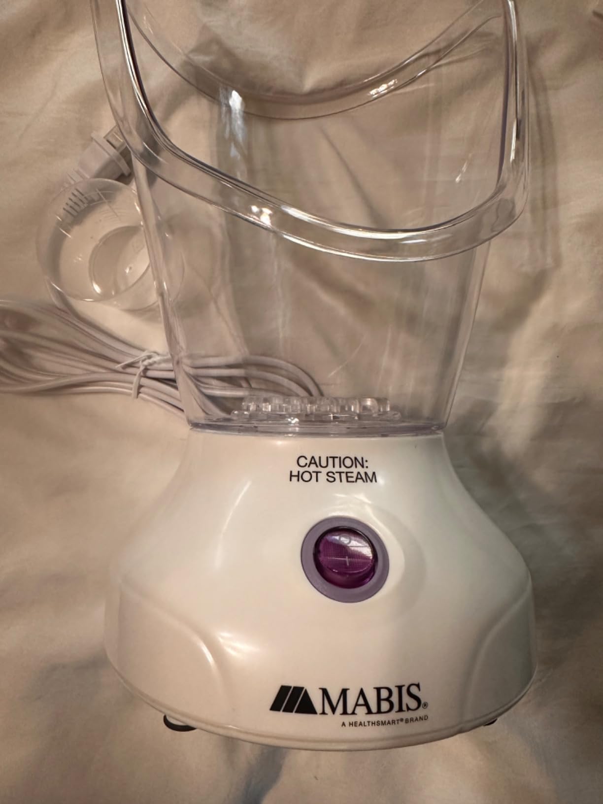 Mabis Steam Inhaler with Adjustable Facial & Nasal Mask (FSA/HSA) - Natural Vapor Inhaler Therapy for Sinus Relief, Skincare, & Pore Cleansing | Plug-in Vaporizer Humidifier - 60ml Liquid Capacity customer photo 1