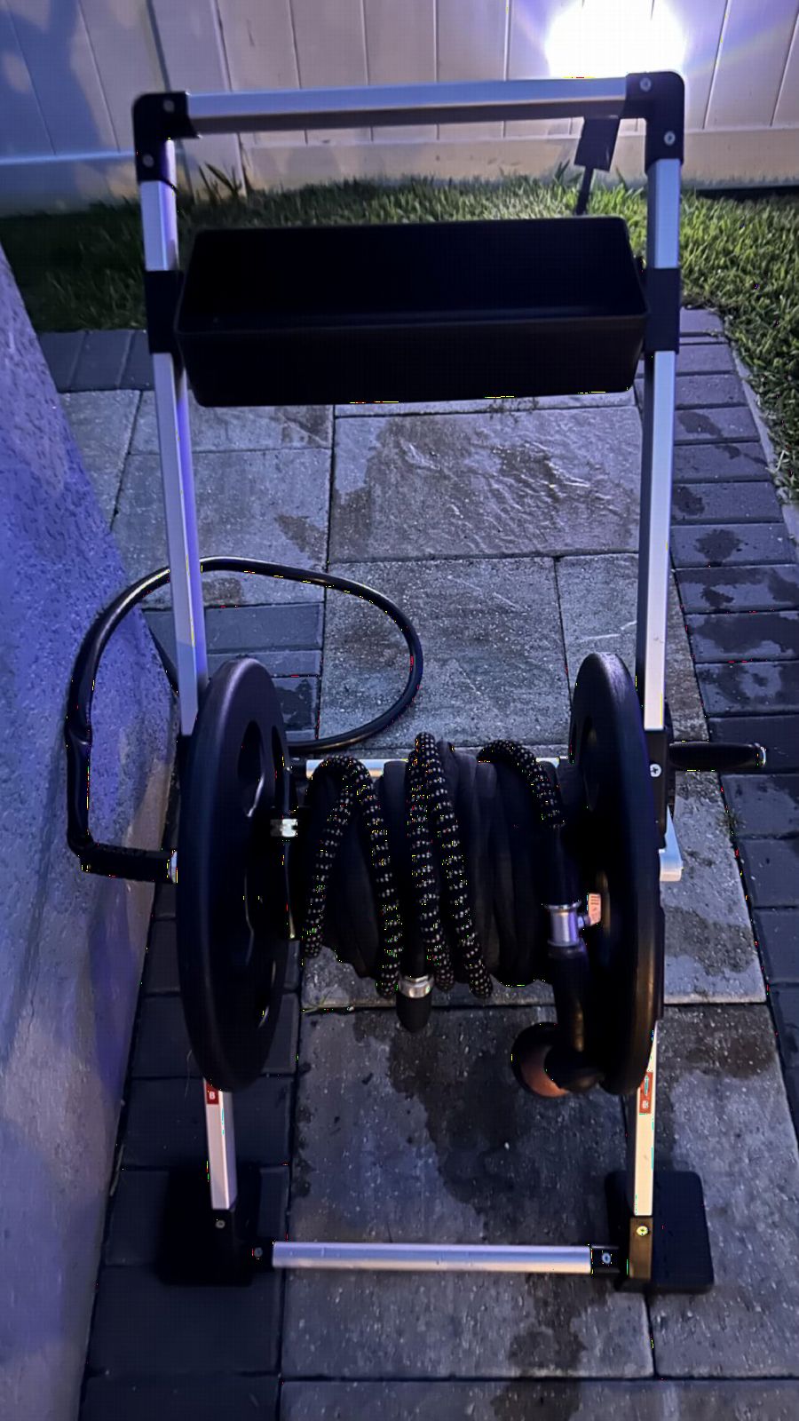 Liberty Garden 304 Explorer Two Wheel Hose Reel Cart, Aluminum, Holds 250-feet of 5/8