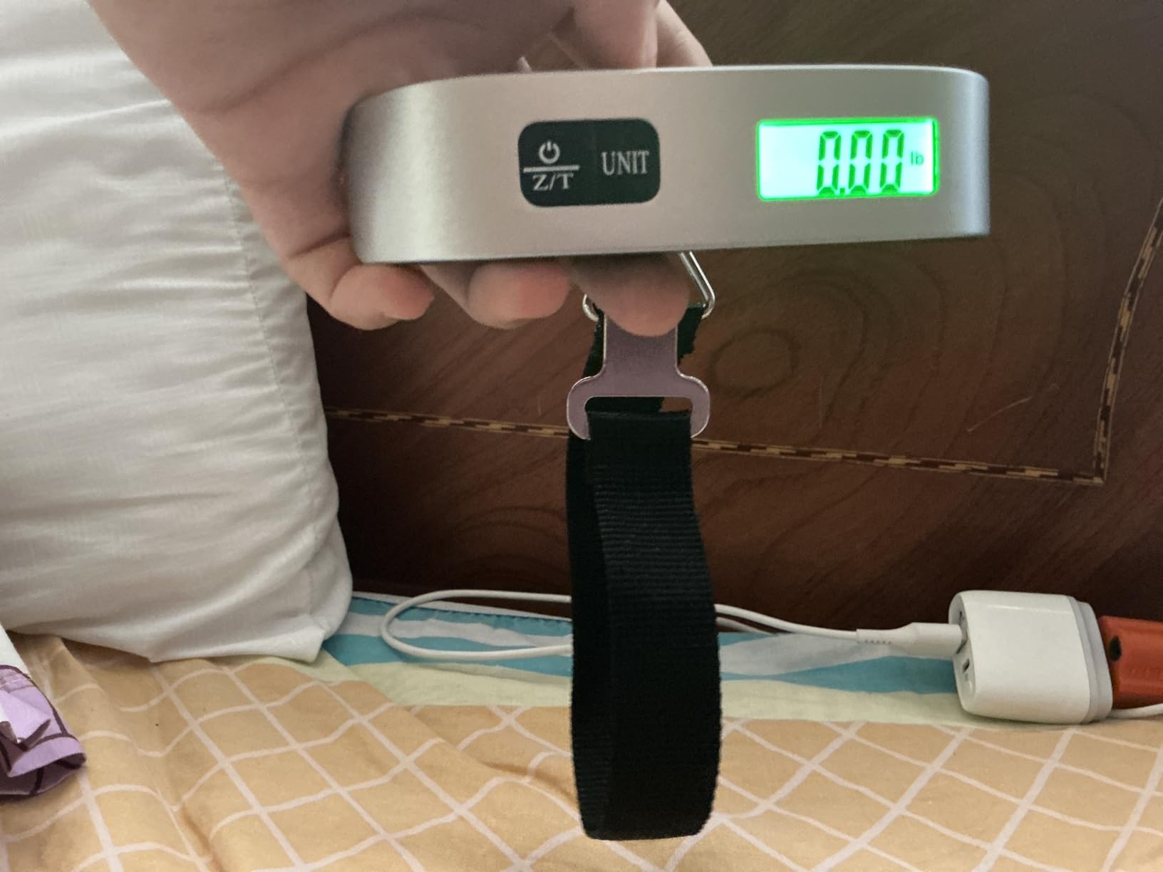 Digital Luggage Scale, 110lbs Hanging Baggage Scale with Backlit LCD Display, Portable Suitcase Weighing Scale, Travel Luggage Weight Scale with Hook, Strong Straps for Travelers customer photo 1