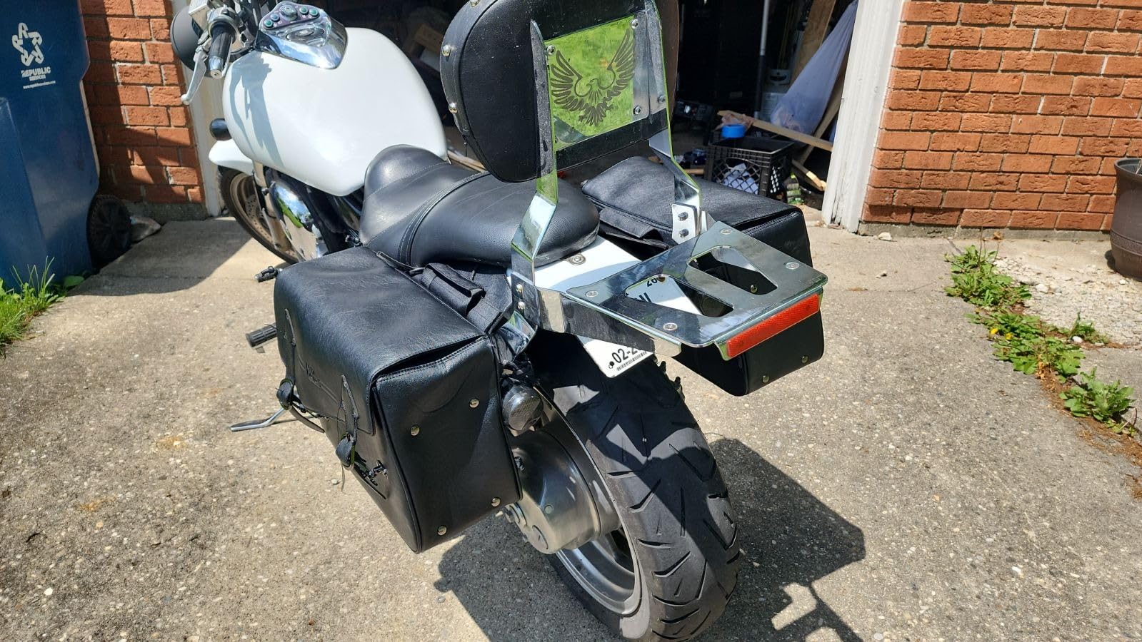 KEMIMOTO Motorcycle Saddlebags Throw Over PU Leather 36L Saddle Bags | Quick Release Luggage Bag, Fit for Sportster Softail Dyna V-star Shadow Road King 883 1200 Low Rider S Cruiser Vulcan Rebel customer photo 2