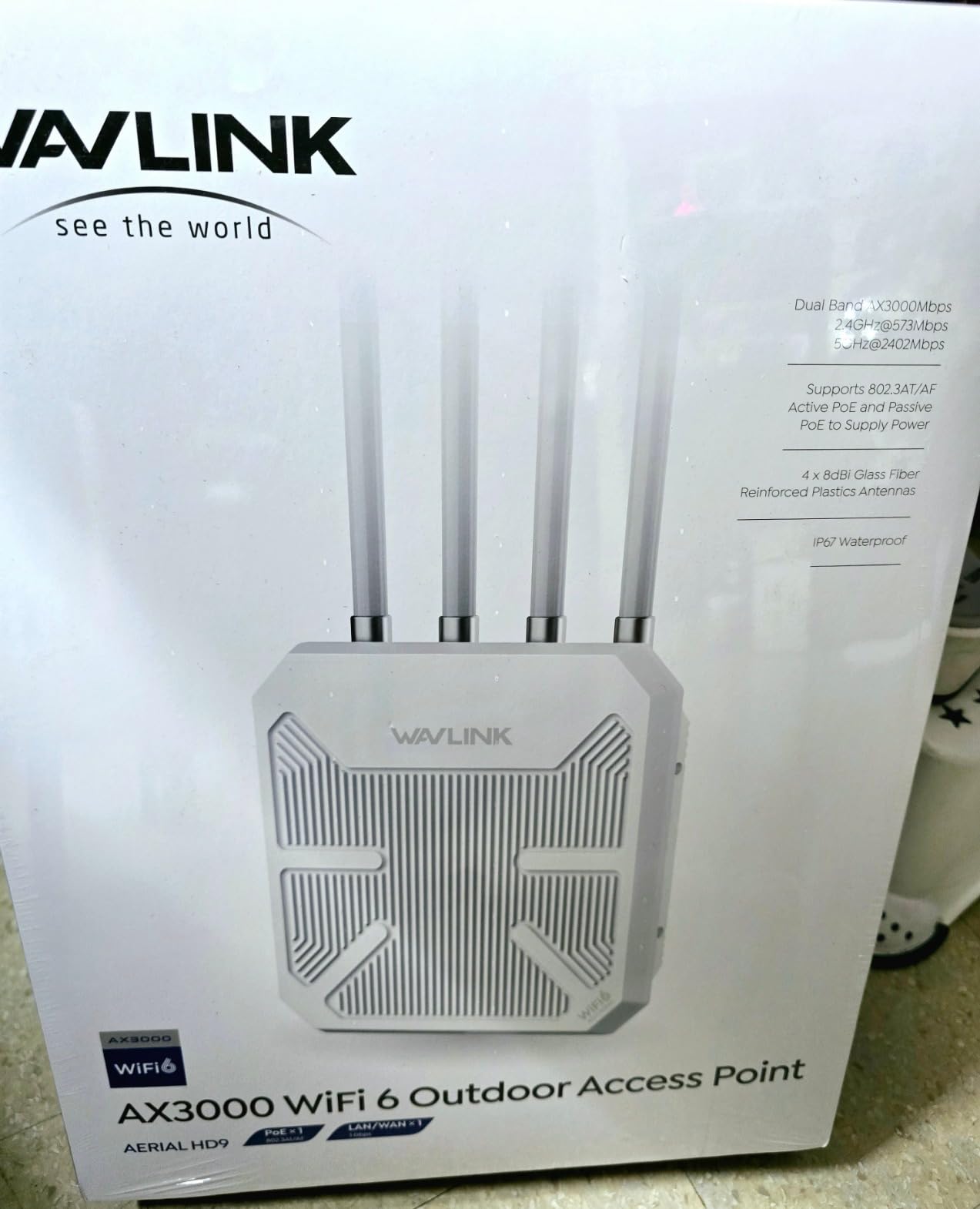WAVLINK 2026 AX3000 WiFi 6 Outdoor WiFi Extender, Long-Range Outdoor WiFi | Dual Band, 600mW, IP67 Waterproof, Support Up to 256 Connected Devices, Compatible with Starlink, Ideal for Farm & Campsite customer photo 2