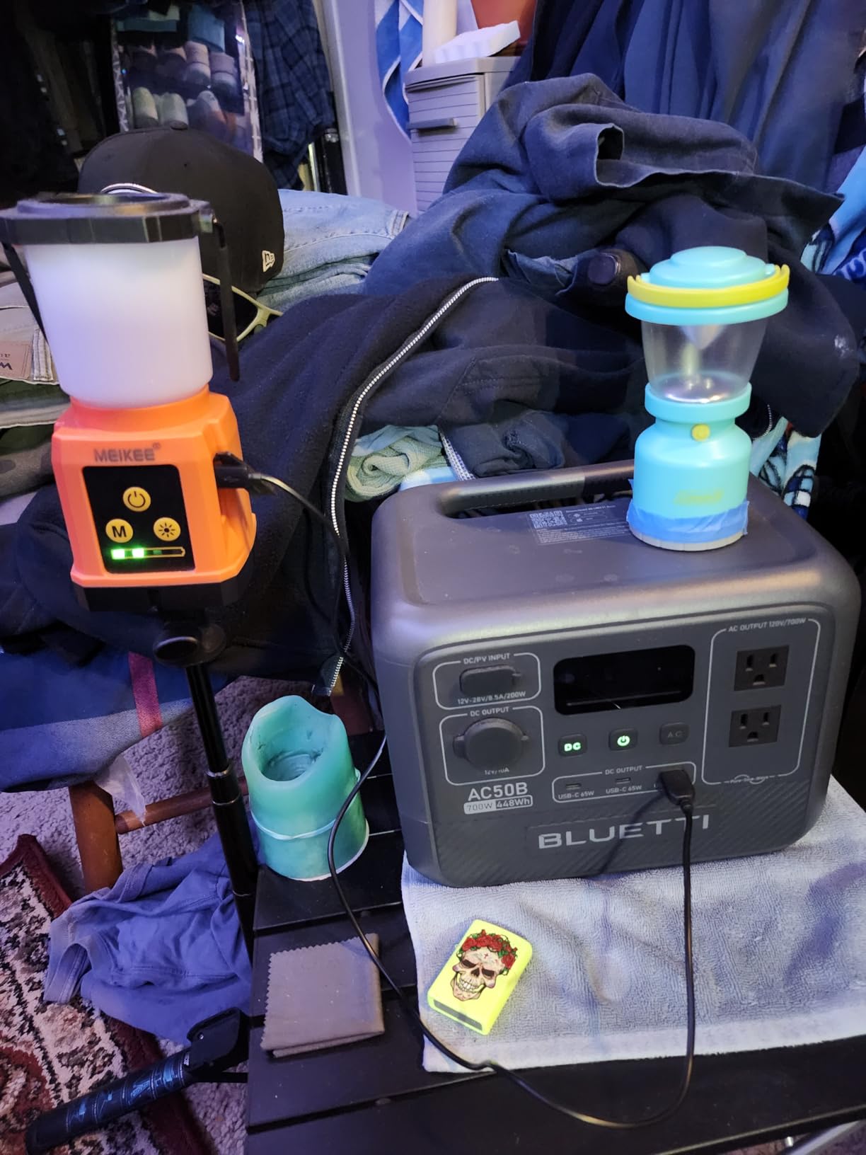 BLUETTI AC50B Portable Power Station, 448Wh Solar Generator LiFePO4 Battery Backup w/ 2 700W AC Outlets (Power Lifting 1000W), 0-80% in 45 Min, for Camping, Road Trip, Outage customer photo 1