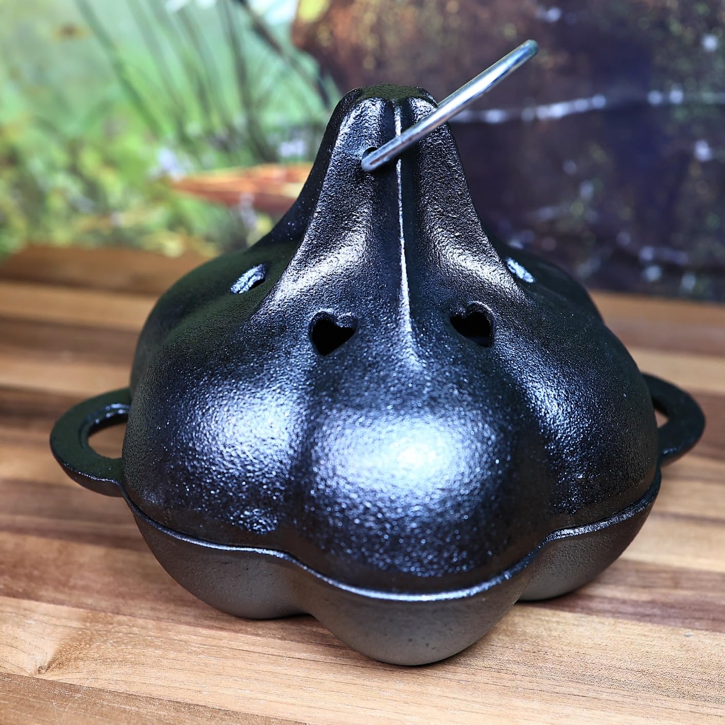Pre-Seasoned Cast Iron Smoker Box & Garlic Roaster with Airflow Lid customer photo 1