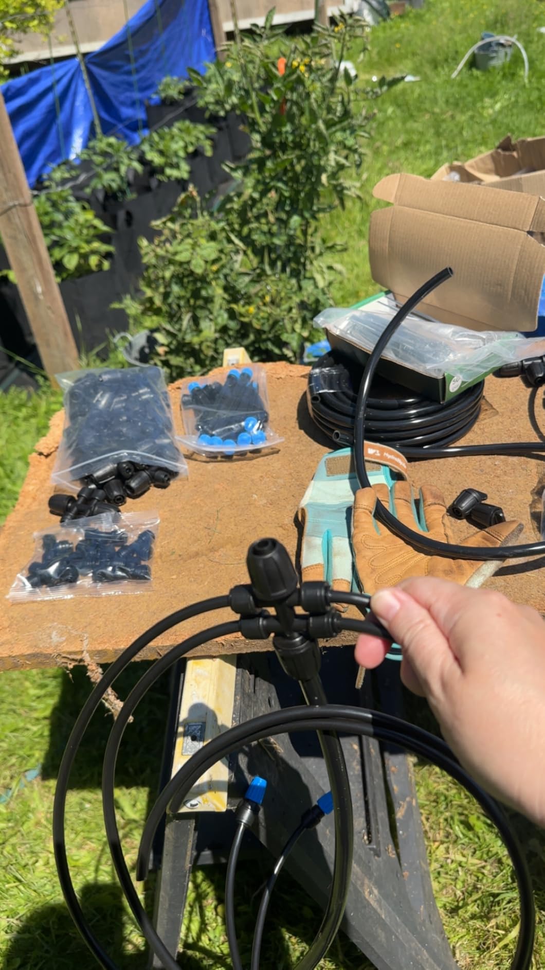 Bonviee Drip Irrigation System Kit for Garden Watering, 230FT Quick Connect customer photo 2