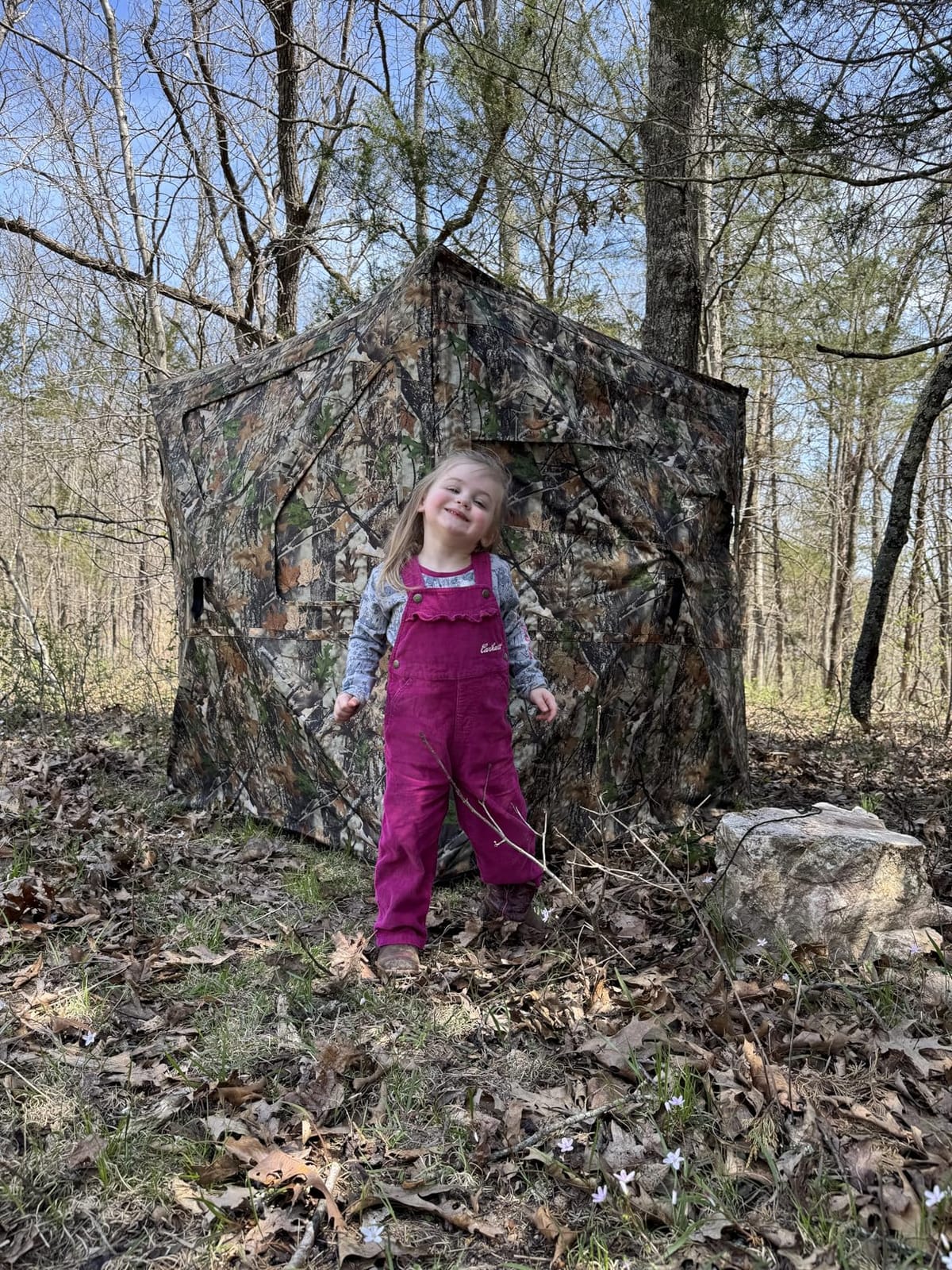 TIDEWE Hunting Blind 360 See Through, Pop Up Ground Blind with Large Door | Pop Up Tent with Large Door, Removable Curtain & Portable Carrying Bag, Quiet Sliding Windows for Deer Turkey Hunting customer photo 2