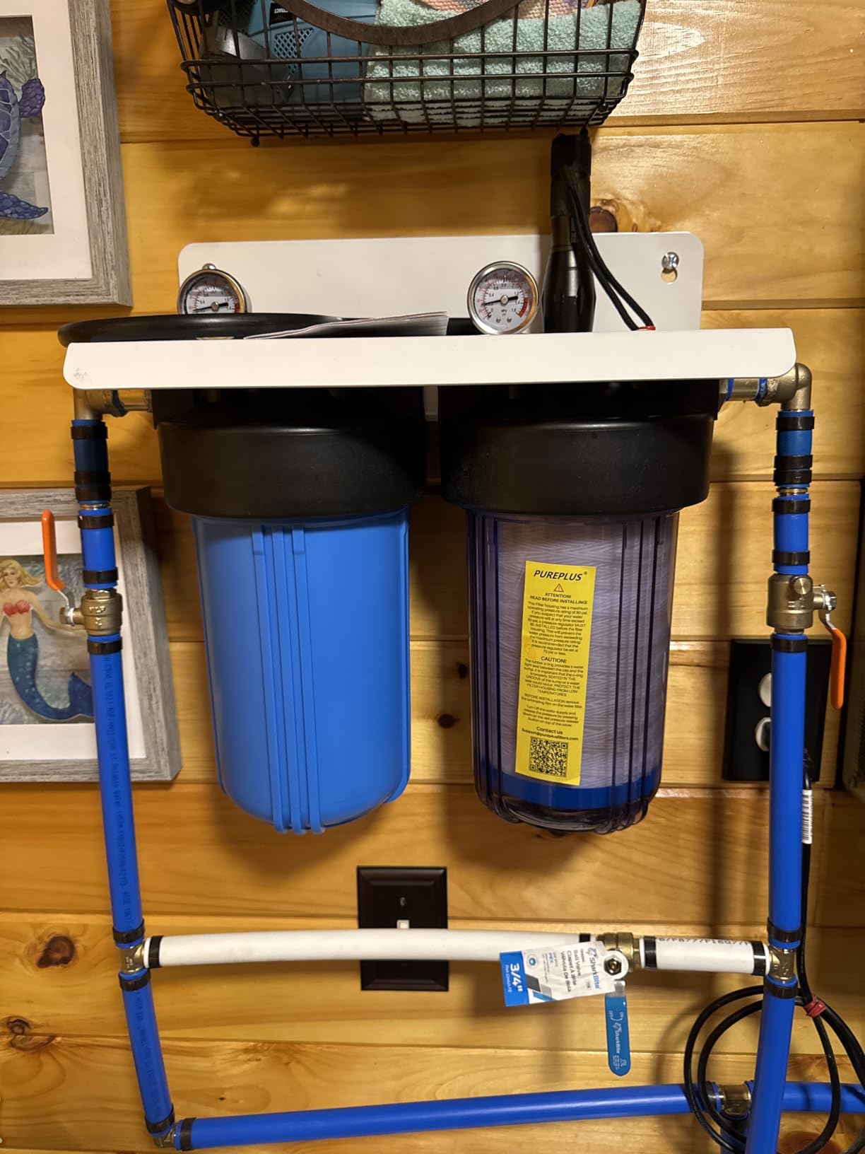 PUREPLUS 2-Stage Whole House Water Filtration System, 10