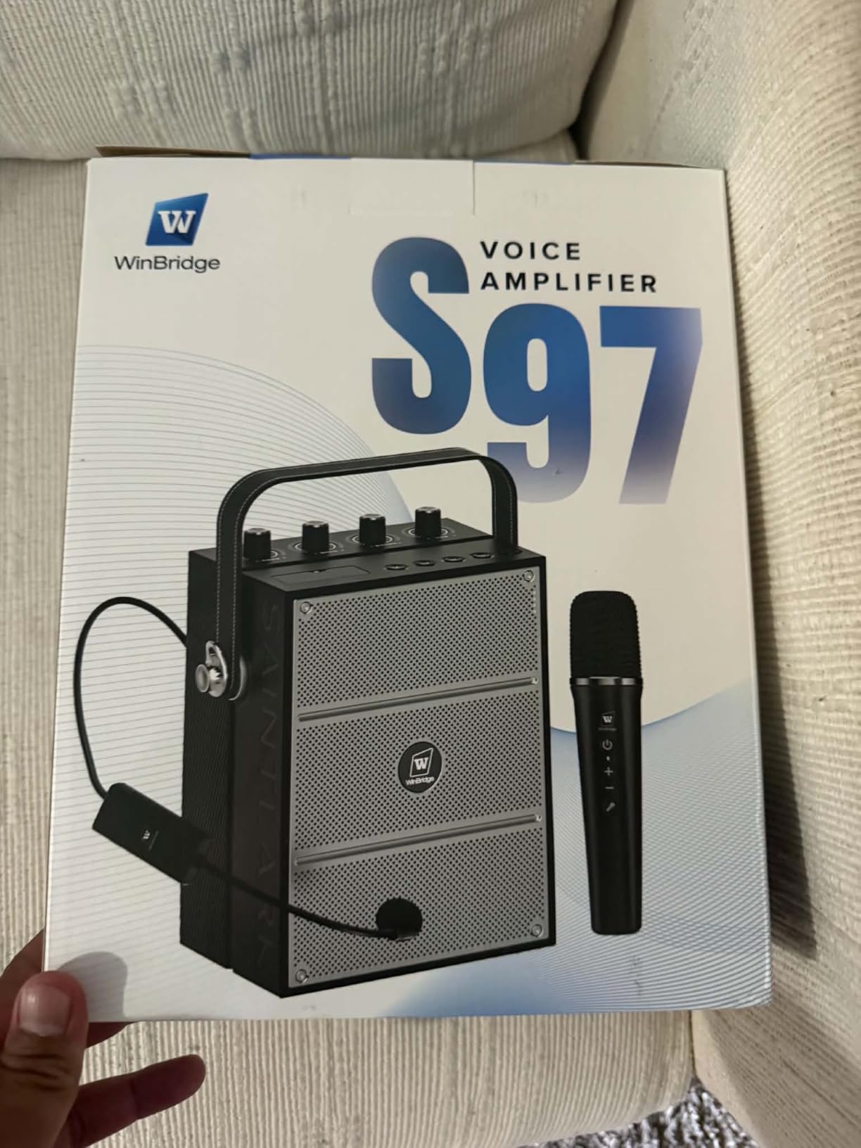 WinBridge S97 60W Powerful Voice Amplifier with Dual Wireless Microphones | Speaker Mic Set, PA System for Teachers, Karaoke & Event, Guitar Input, 4 Sound Effects, Bluetooth Audio/USB/TF/AUX Playback customer photo 1