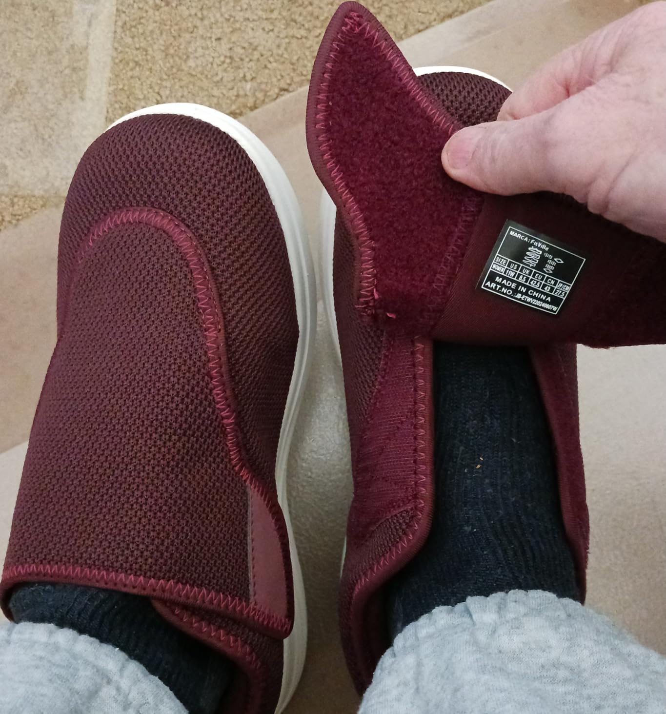 Diabetic Shoes for Women Extra Wide Walking Shoes Slip-On Orthopedic Shoes with Adjustable Strap for Swollen Feet Neuropathy - EasyTop Wings V2 customer photo 2