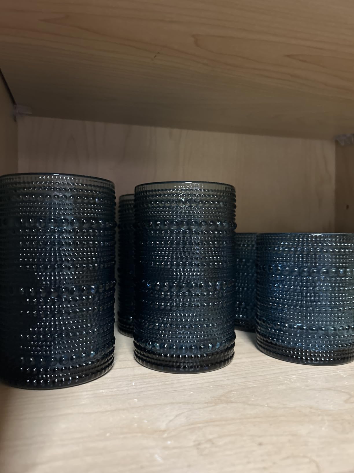 Moretoes Hobnail Drinking Glasses Set of 12, Vintage Water Glass Cups | 12 Oz Highball Glasses & 10 Oz Cocktail Glasses, Clear Embossed Boho Kitchen Bar Tumbler for Whiskey, Beer, Juice, Milk customer photo 1
