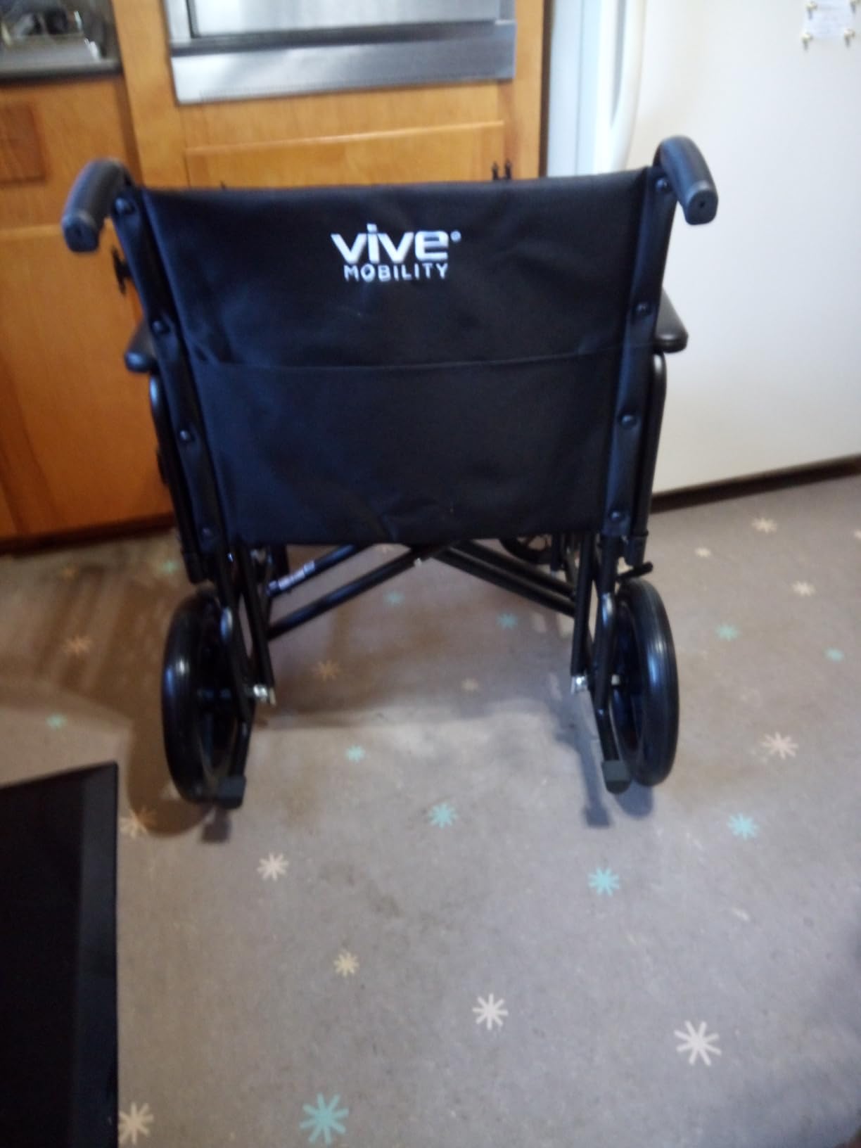 Vive Mobility Bariatric Transport Wheelchair for Adults - Supports 450lbs - Foldable, Heavy Duty Travel Wheel Chair - Portable, Transfer Aid with Swing Away Footrests & 22 Inch Wide Seat customer photo 1