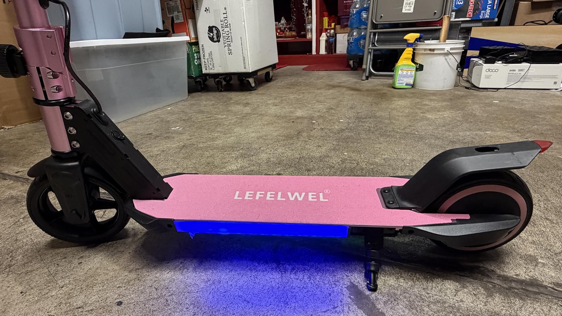 Electric Scooter for Kids Ages 6-12, 150W Motor, 4/7/11 Mph, 60 mins Ride Time, Adjustable Speed, LED Display, Colorful Lights, Electronic Brake, Foldable Kids Electric Scooter, UL2272 Certified (Pink) customer photo 1