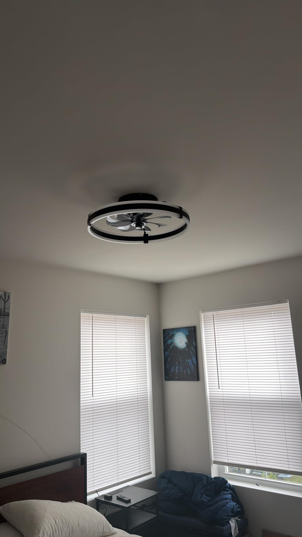ZMISHIBO Low Profile 19.7'' Ceiling Fans with Lights and Remote, Black | 3000-6000K Dimmable LED Fandelier, Quiet DC Motor, Reversible Airflow, 6 Wind Speeds, Timer, Bedroom, Living Room, Kitchen customer photo 1