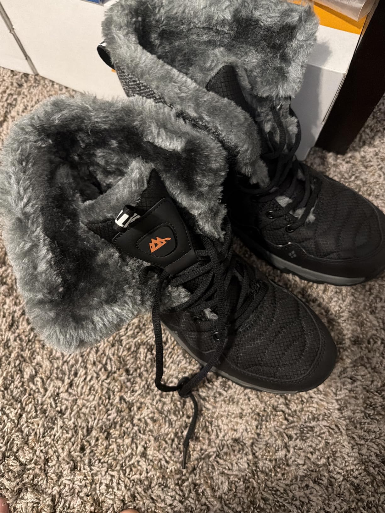 Men's Winter Snow Boots Water Resistant Non Slip Warm Outdoor Lightweight Comfortable Durable 7.1 IN Height Hiking Shoes customer photo 1