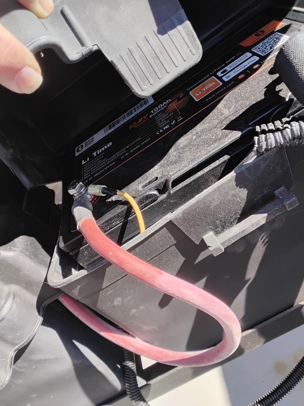 Litime 12V 100Ah Trolling Motors LiFePO4 Battery (Group 31), 12 Volt Bluetooth Lithium Batteries, Max. 15000 Deep Cycle (at 60% DOD), 100A BMS, Low-Temp Protection for Marine, Boat, Yacht, RV, Solar customer photo 2