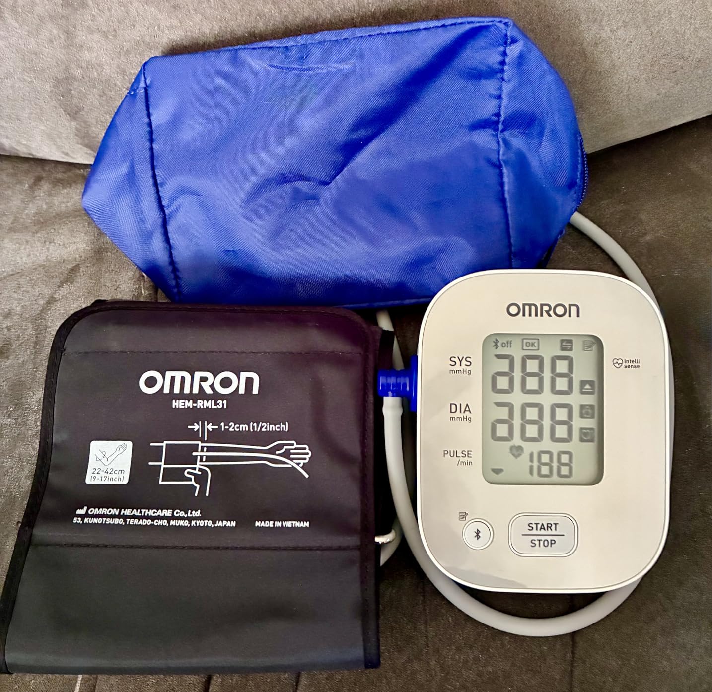 OMRON Bronze Blood Pressure Monitor & Upper Arm Blood Pressure Cuff | For Home Use - Clinically Validated - Connect App customer photo 2