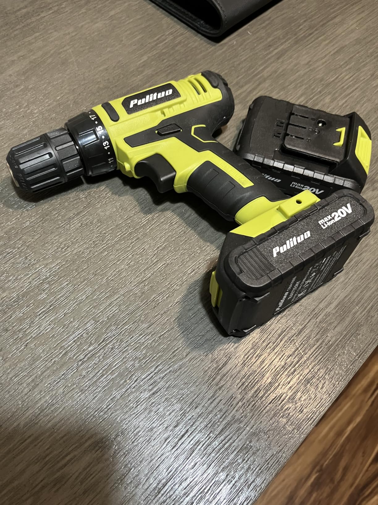 PULITUO'S 20V Cordless Drill/Driver, Electric Screwdriver - 2 Batteries, 30Nm, 21+1 Torque, 2 Speed, Keyless 3/8