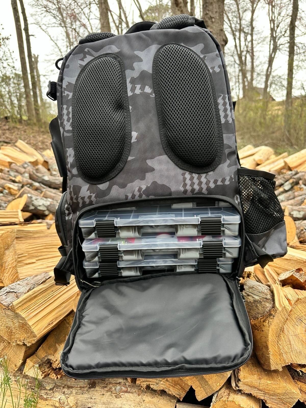 KastKing BaitSpace Fishing Tackle Backpack with Removable Bait Binder, 2 Rod Holders, 50L Capacity Tackle Backpack, Water-Resistant Fishing Bag, Gift for Men customer photo 2