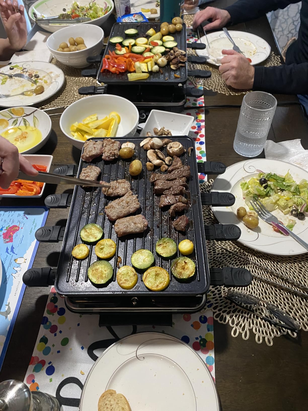 HBN Raclette Table Grill, 2-in-1 Korean BBQ Grill & Electric Griddle, 1300W | 8 Warming Trays, Reversible Nonstick Plate, Crepe Maker with Adjustable Temperature, for Indoor Family Gatherings, Parties customer photo 2