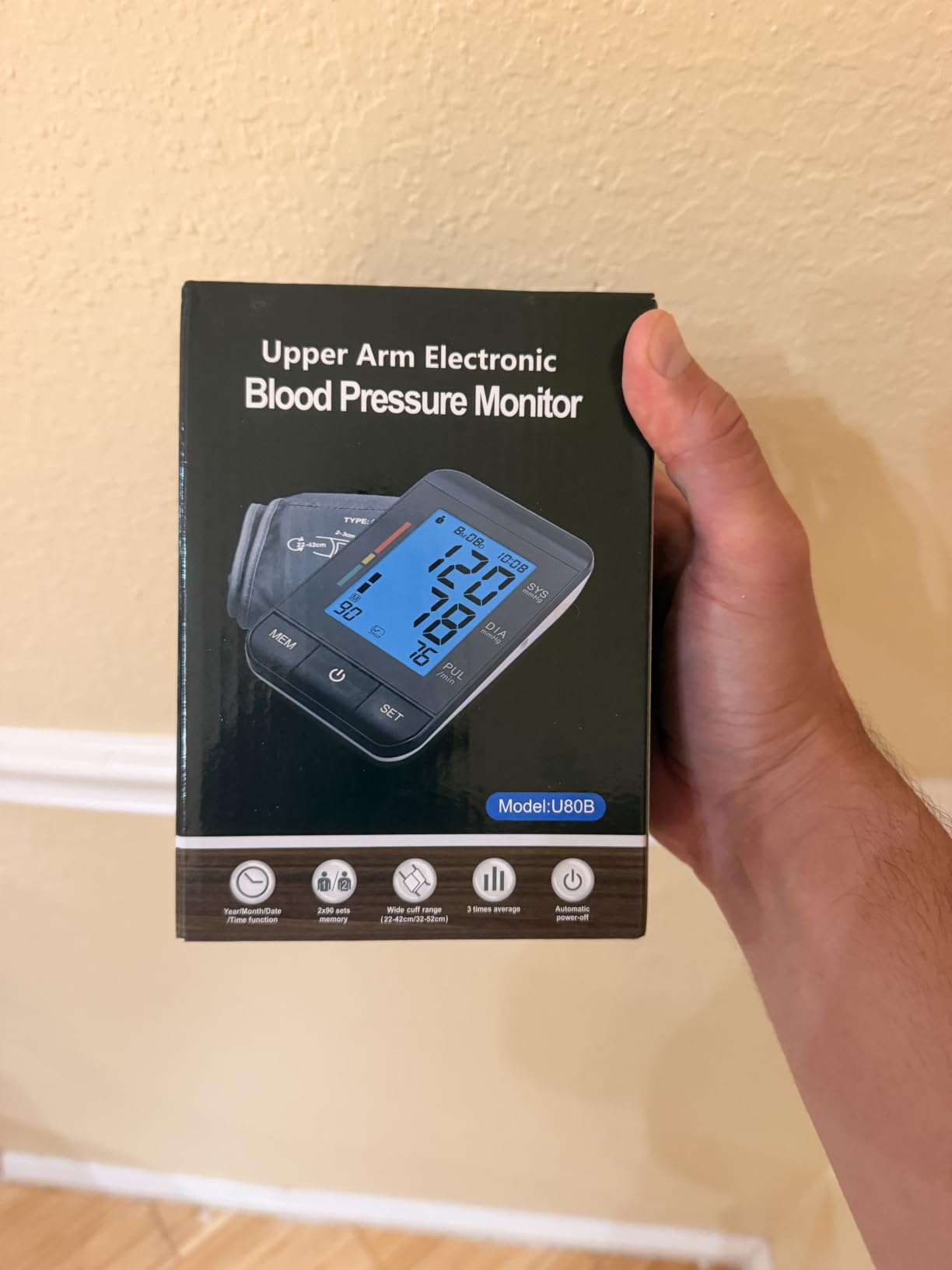 Automatic Upper Arm Blood Pressure Monitor for Home Use with 9-17&13-21 in | L/XL/Extra Large Cuff, FSA&HSA Eligible Accurate Portable Fit Big Arms BP Machine customer photo 1