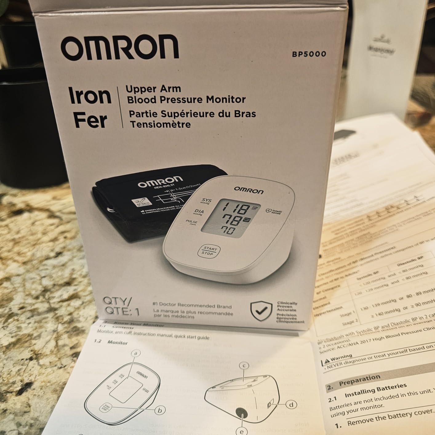 OMRON Iron Blood Pressure Monitor & Upper Arm Blood Pressure Cuff | For Home Use - #1 Doctor & Pharmacist Recommended Brand - Clinically Validated customer photo 1