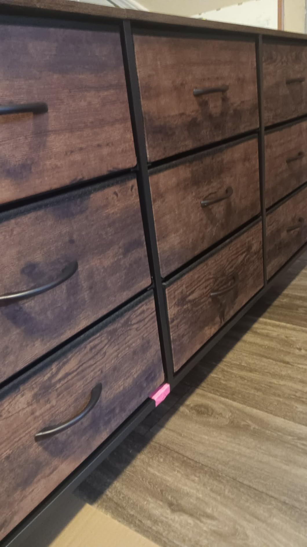 Huuger 70 Inch Dresser for Bedroom, TV Stand for 65, 75, 80 Inch TV, 12 Fabric Drawer Long Dresser, Large Entertainment Center for Bedroom, Wide Chest of Drawer with Storage, Rustic Brown customer photo 2