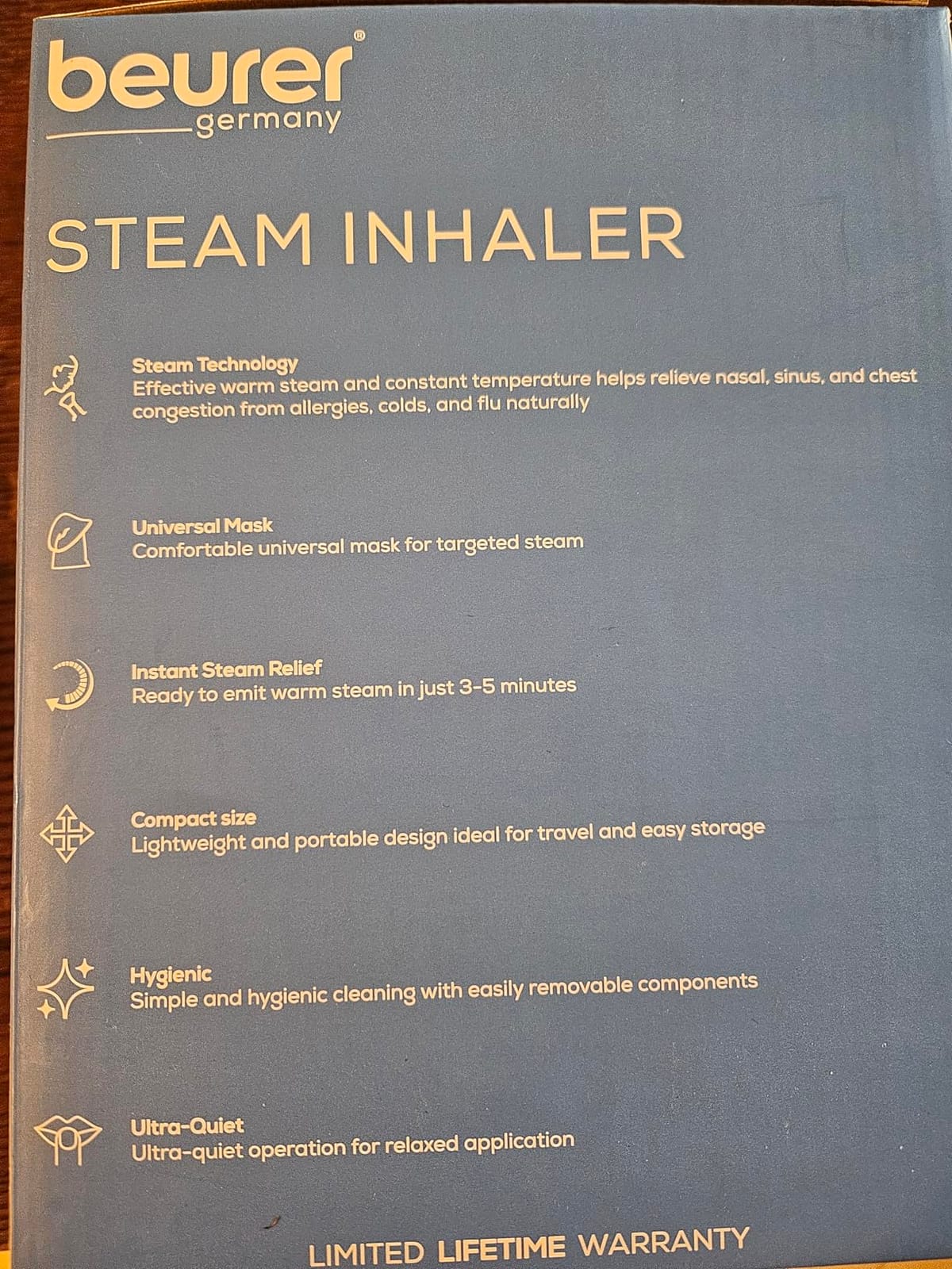 Beurer SI31 Steam Inhaler for Drug-Free Cough & Cold Sinus Relief customer photo 2