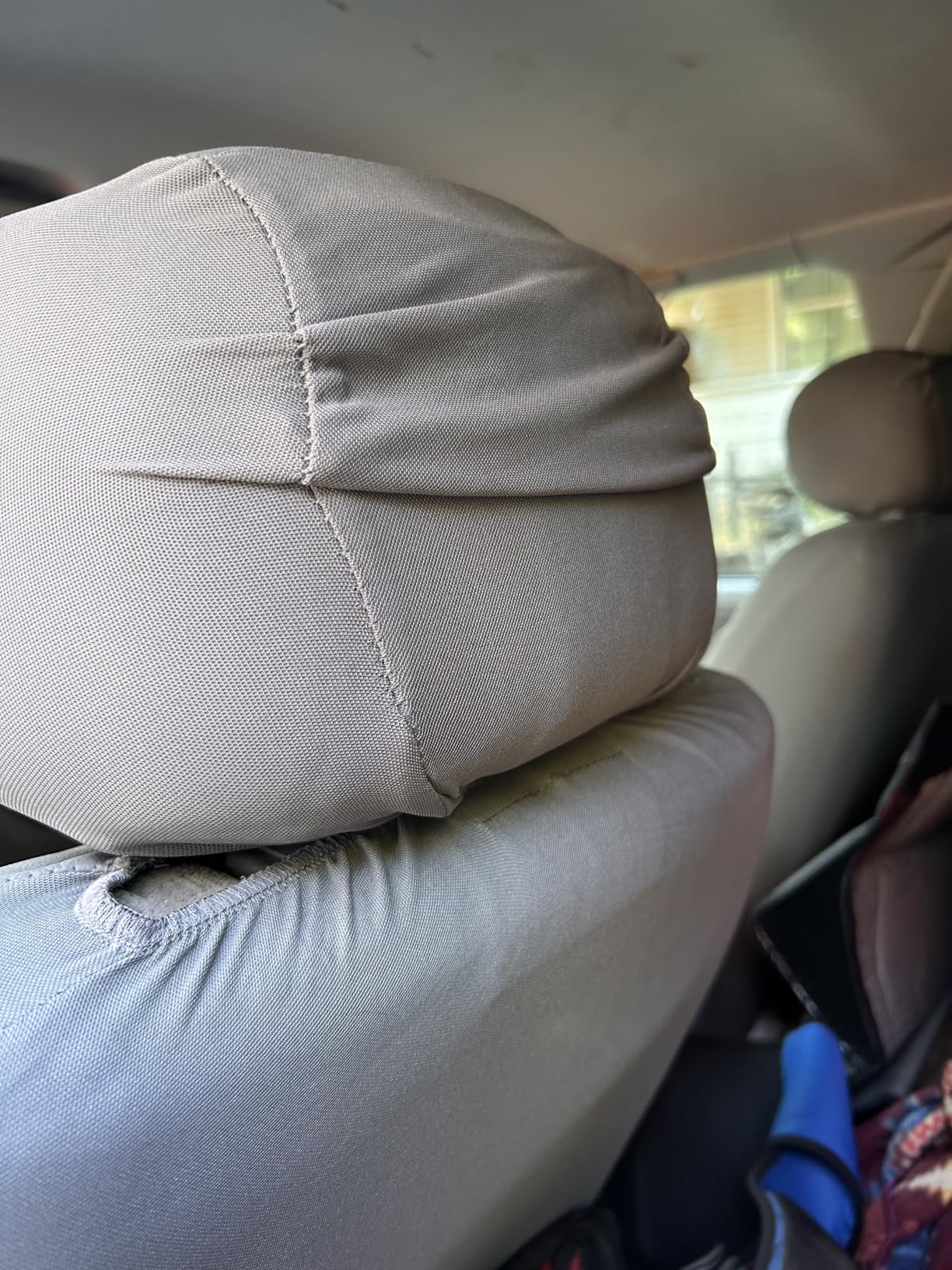 CAR PASS 3D Foam PU Leather Car Seat Covers, Universal Seat Covers Full Sets for Trucks SUV Sedan Automotive Seat Covers Armrest Airbag Compatible Waterproof Comfortable Faux Nappa Leather Black Red customer photo 2