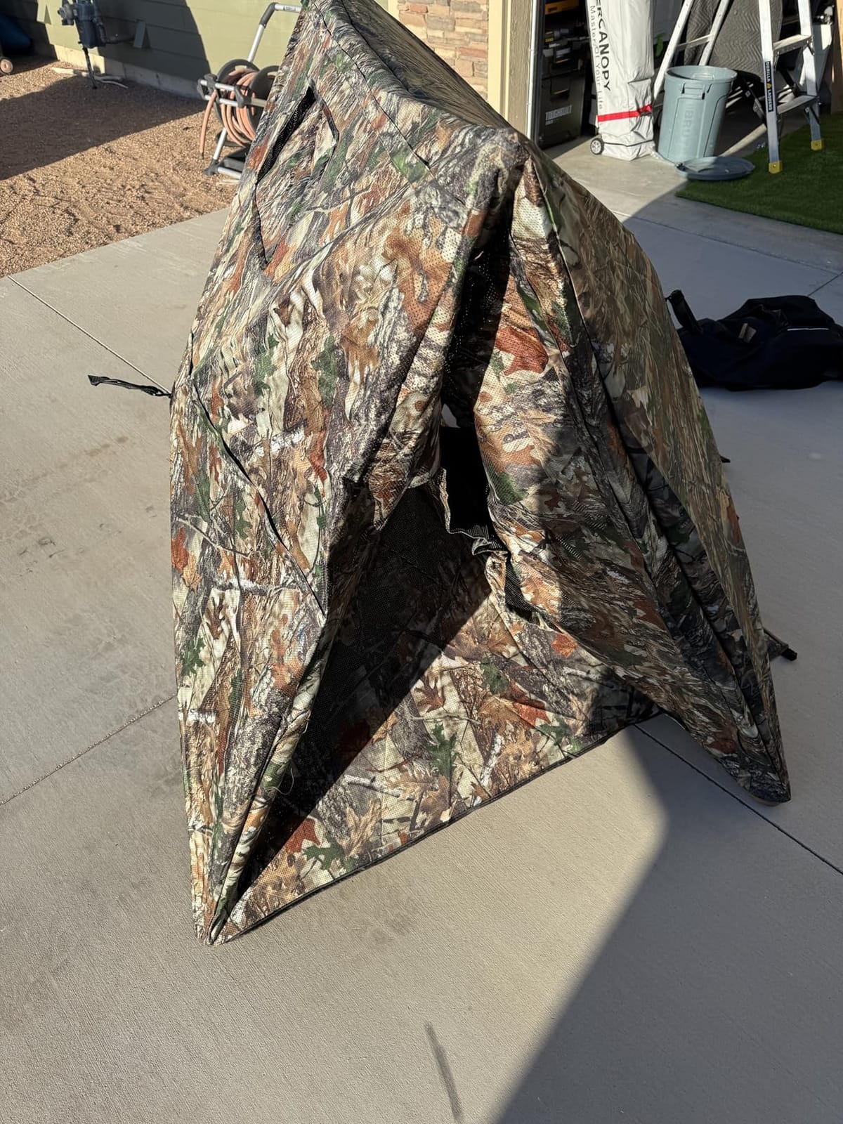360 Degree See Through Pop Up Hunting Blind, 1-2 & 3-4 Person | Ground Blind for Deer and Turkey, with Single/Double Doors, Mud Flap and Portable Carry Bag customer photo 2