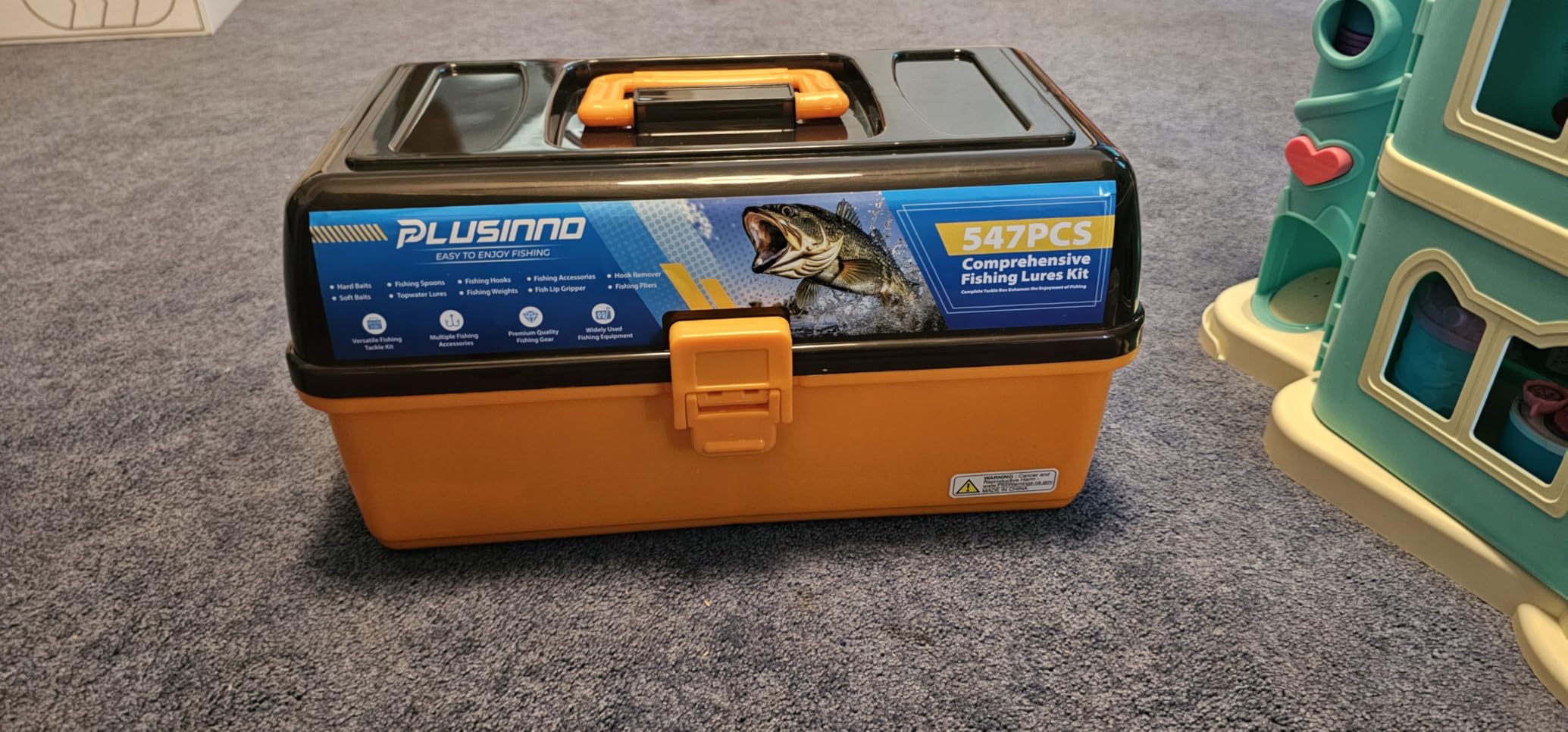 PLUSINNO Fishing Tackle Kit, Large 12X Spacious 4-Layer Tackle Box, 547 Pcs customer photo 1