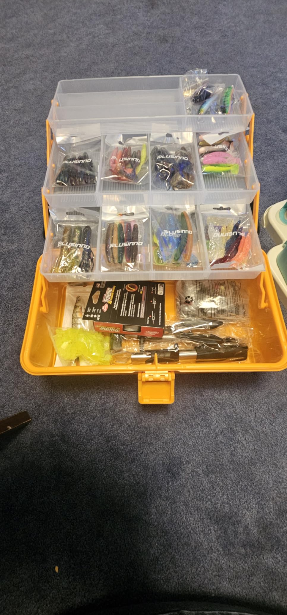 PLUSINNO Fishing Tackle Kit, Large 12X Spacious 4-Layer Tackle Box, 547 Pcs customer photo 2