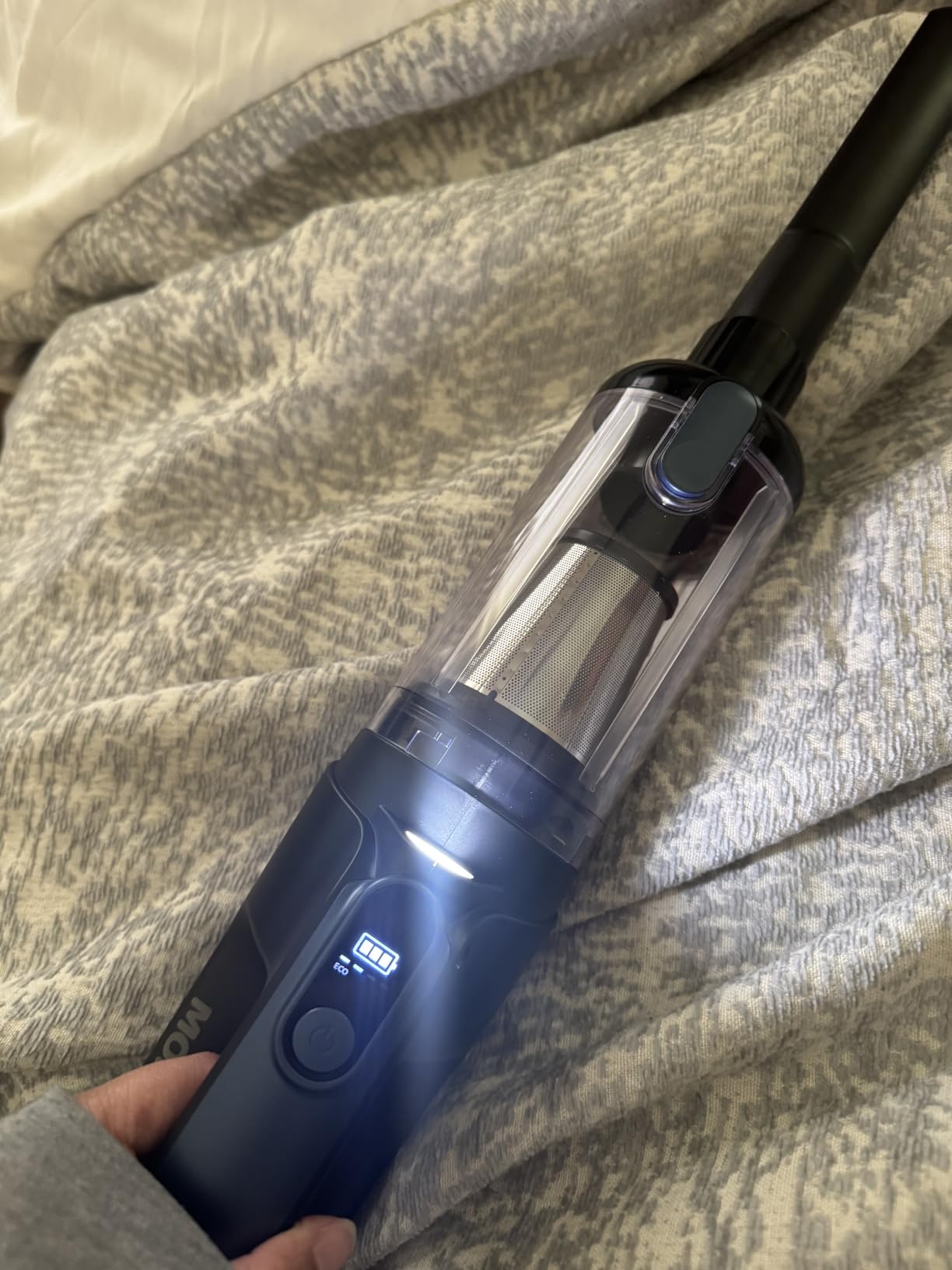MONOZEL Car Vacuum Portable Cordless, 18000Pa 2 in 1 Vacuum Cleaner & Air Duster, 130W Brushless Motor Handheld Vacuum with 7800mAh Battery, LED Light, Multi-Nozzles customer photo 2