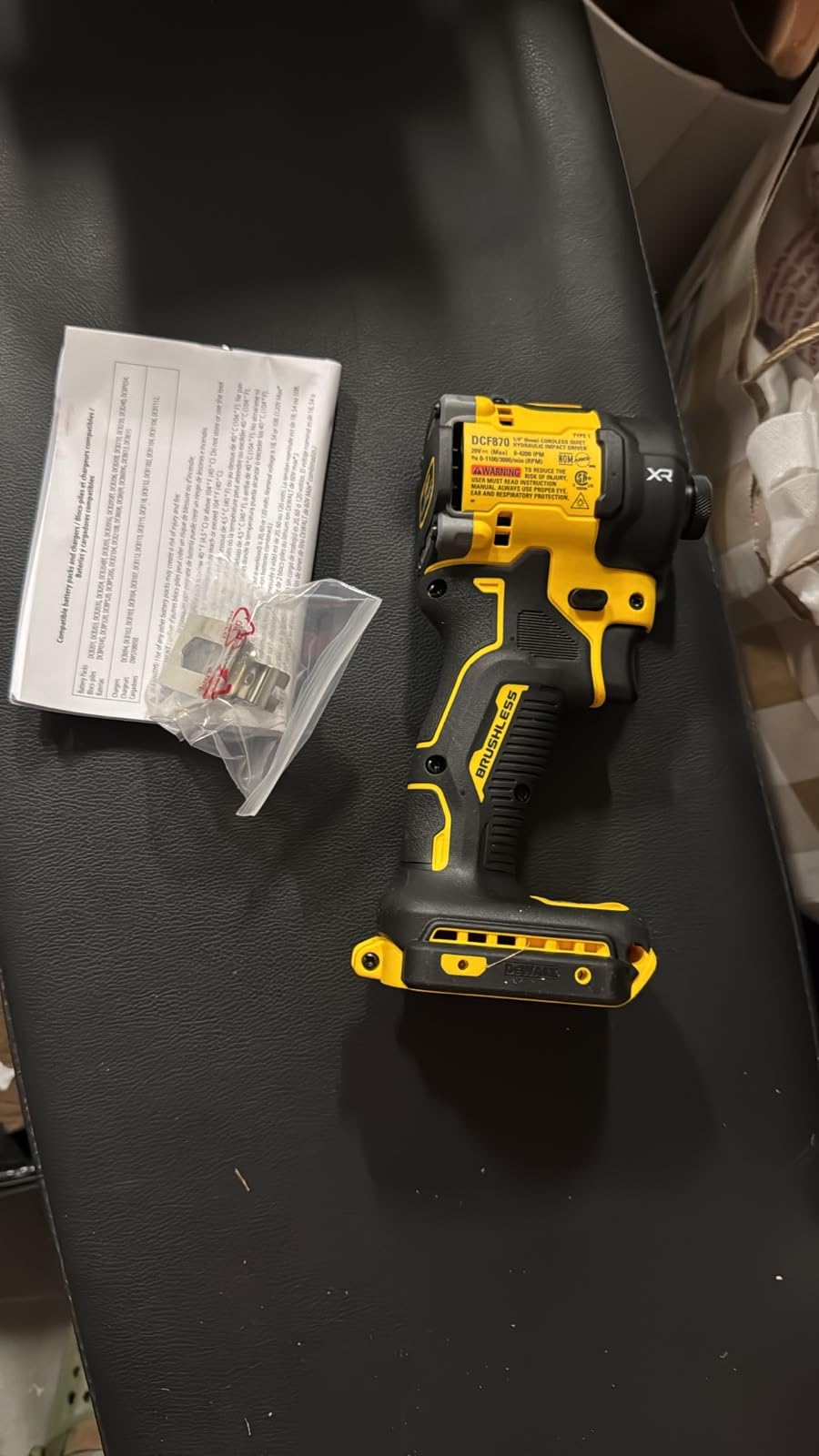 DEWALT 20V MAX 1/4 Inch Hydraulic Impact Driver (DCF870B) | Quiet, Brushless Cordless, XR Extreme Runtime, LED Halo Ring, Battery Not Included customer photo 1