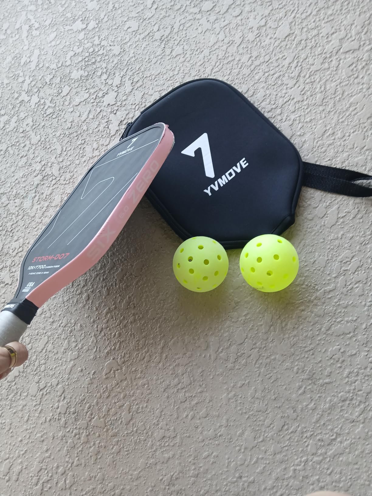 YVmove 16mm Kevlar T700 Carbon Fiber Pickleball Paddle, USAPA Approved customer photo 2