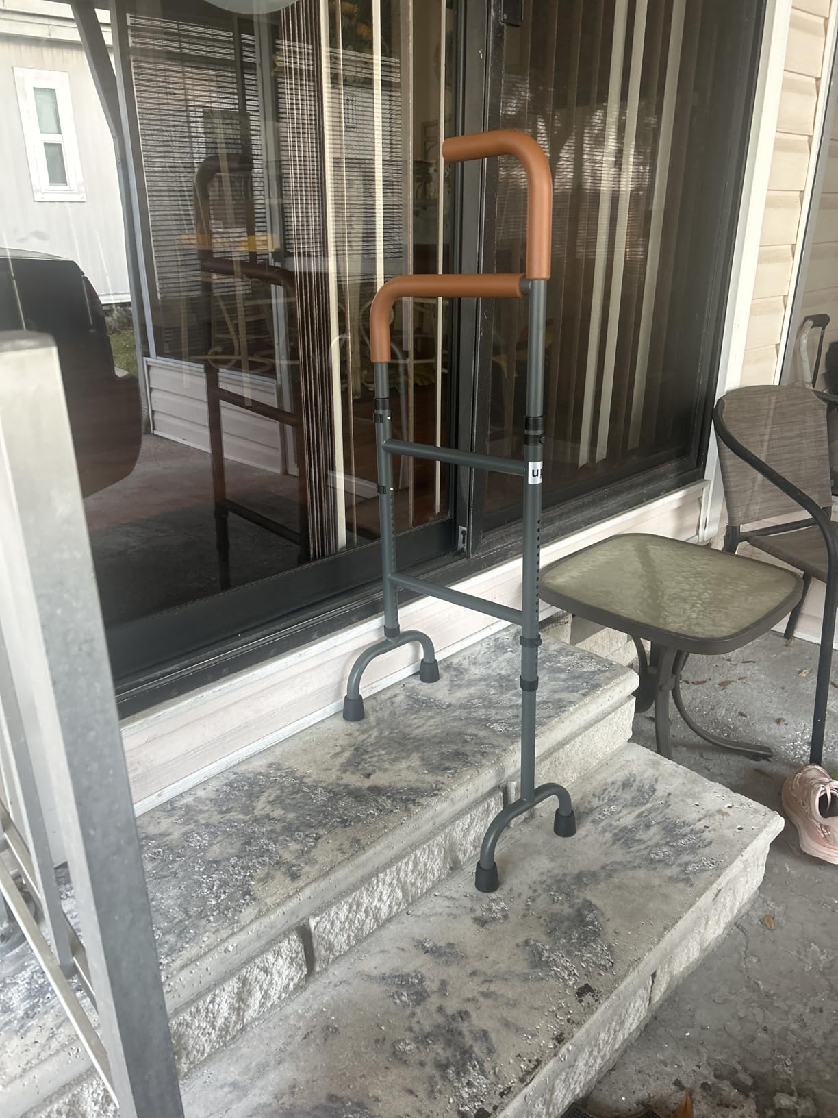 20-Level Adjustable Stair Climbing Assist Cane & Elderly Stair Lift Assist with Anti-Slip Handle & Stabilizing Feet, Standard Steps-Patent Pending customer photo 1
