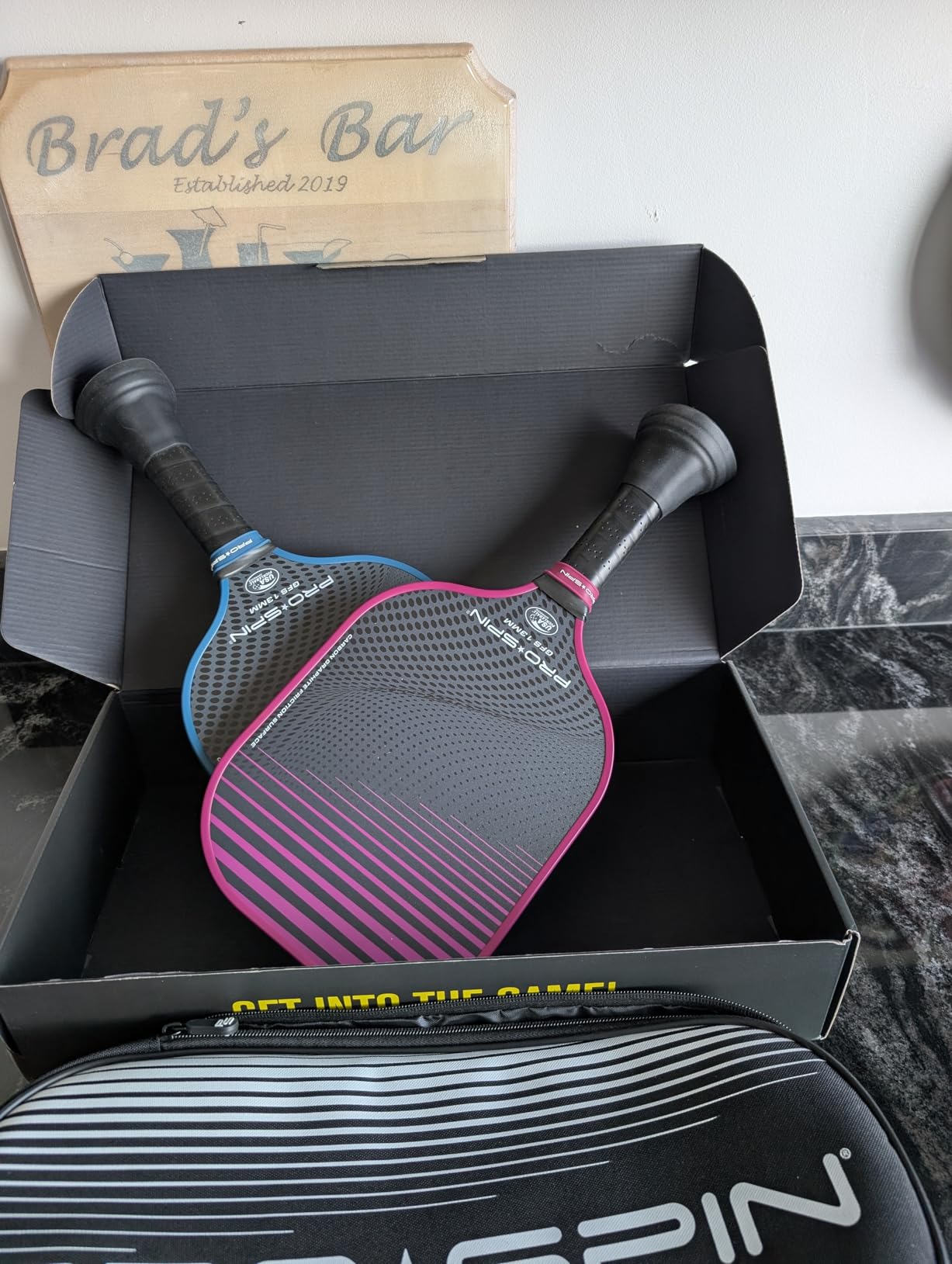 PRO-SPIN Carbon Fiber Pickleball Paddles Set of 2 | Lightweight Pickleball Set with Indoor/Outdoor Balls and Bag - Durable Pickle Ball Paddle Gift for Men, Women & Families customer photo 1