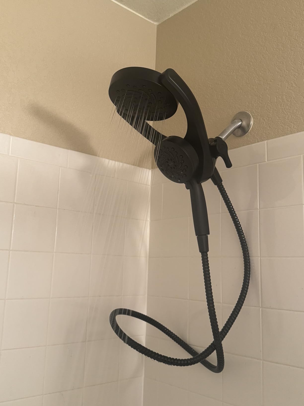 Delta 5-Setting HydroRain 2-in-1 Dual Shower Head with ProClean Spray, Brushed Nickel High Pressure Shower Head with Handheld Spray, 1.75 GPM Flow Rate, Satin Nickel 75419SN customer photo 1